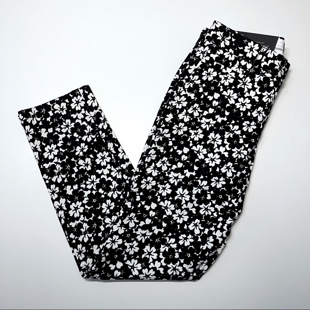 Banana Republic Sloan fit pants, black/white